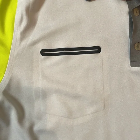 Nike Performance Mens Golf Polo (Lime Green/Light Gray/Dark Gray) - Picture 2 of 7